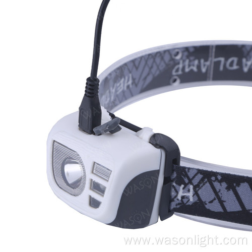 Gesture Sensing Red Safety Warning Headlamp Adjustable Angle